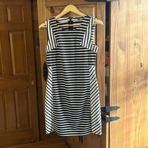 Tinsley Road Black & White Striped Sheath Dress Size Small
